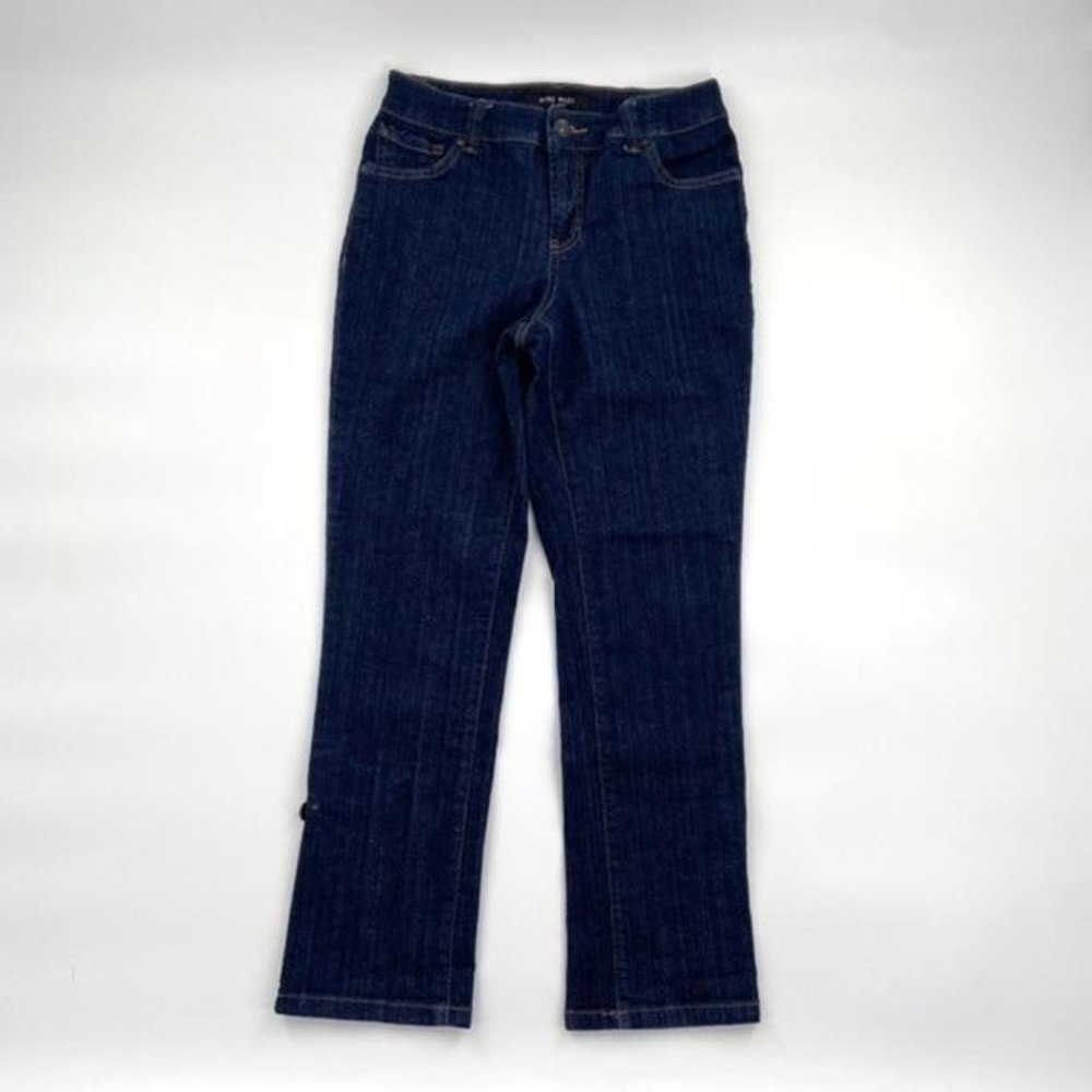 Nine West East End Capri Jeans Midrise Roll Tab 2 - Picture 5 of 11